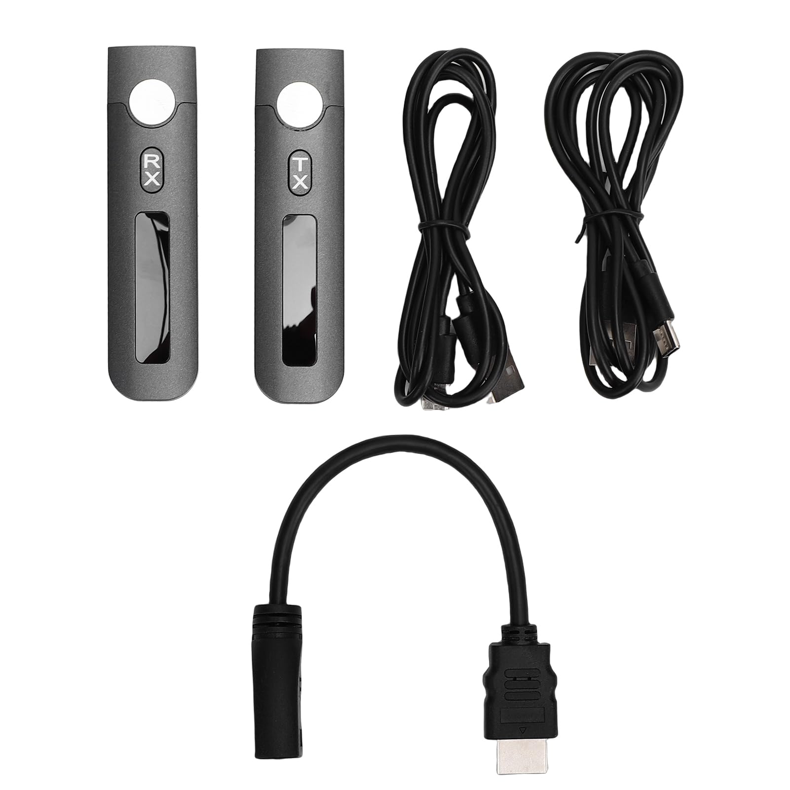 RiToEasysports Bezprzewodowy Nadajnik i Odbiornik HD, Zestaw Przedłużacza Dublowania Ekranu 4K 1080P o Zerowym Opóźnieniu z Zasięgiem 5 GHz WiFi 50 M, do Komputera PC Laptop Projektor Telewizyjny