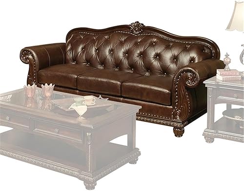 Miniatura 3 de Acme Anondale - Sofá tapizado de piel en color cereza