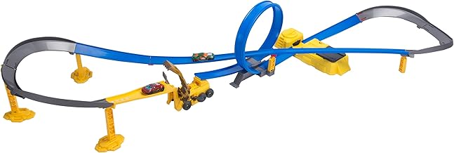 Metal Machines Construction Destruction Track Set Playset with Mini Racing Cars by ZURU Cars Play Set Compatible with Other Brands