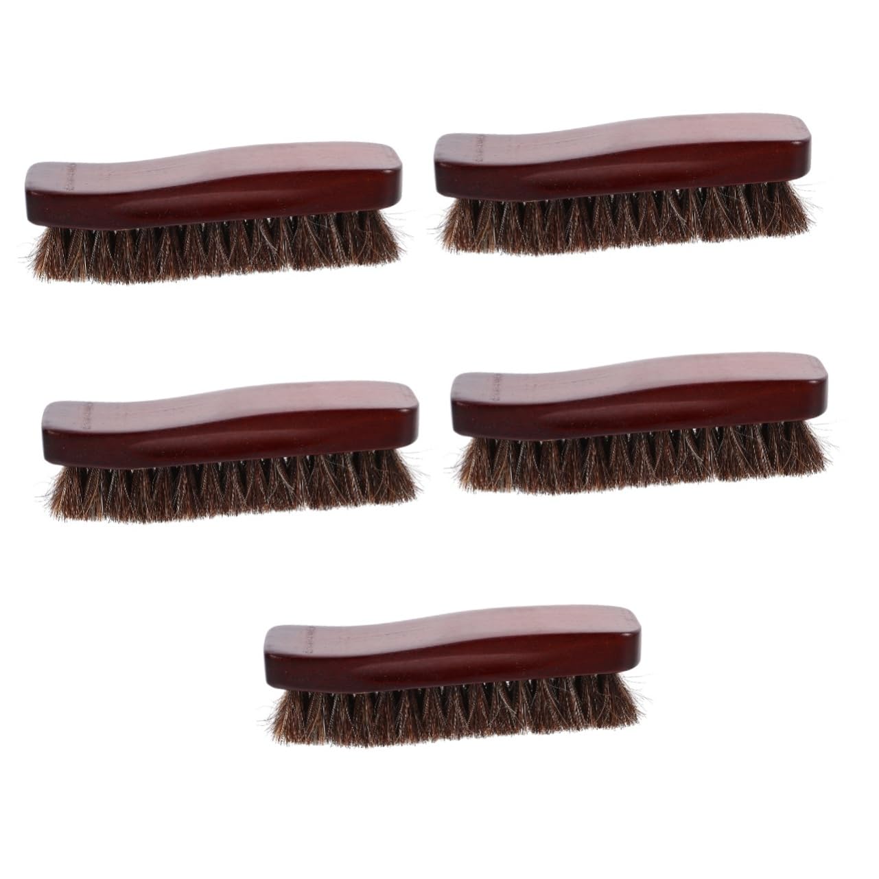 Brosse à chaussures en bois Healvian lot de 5 pour cirage noir et marron