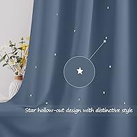 Vista 80 de NICETOWN Twinkle Stars Cortinas Opacas - Esencial para la Hora de la Siesta, Paneles de Cortinas para Tratamiento de Ventanas en Habitación