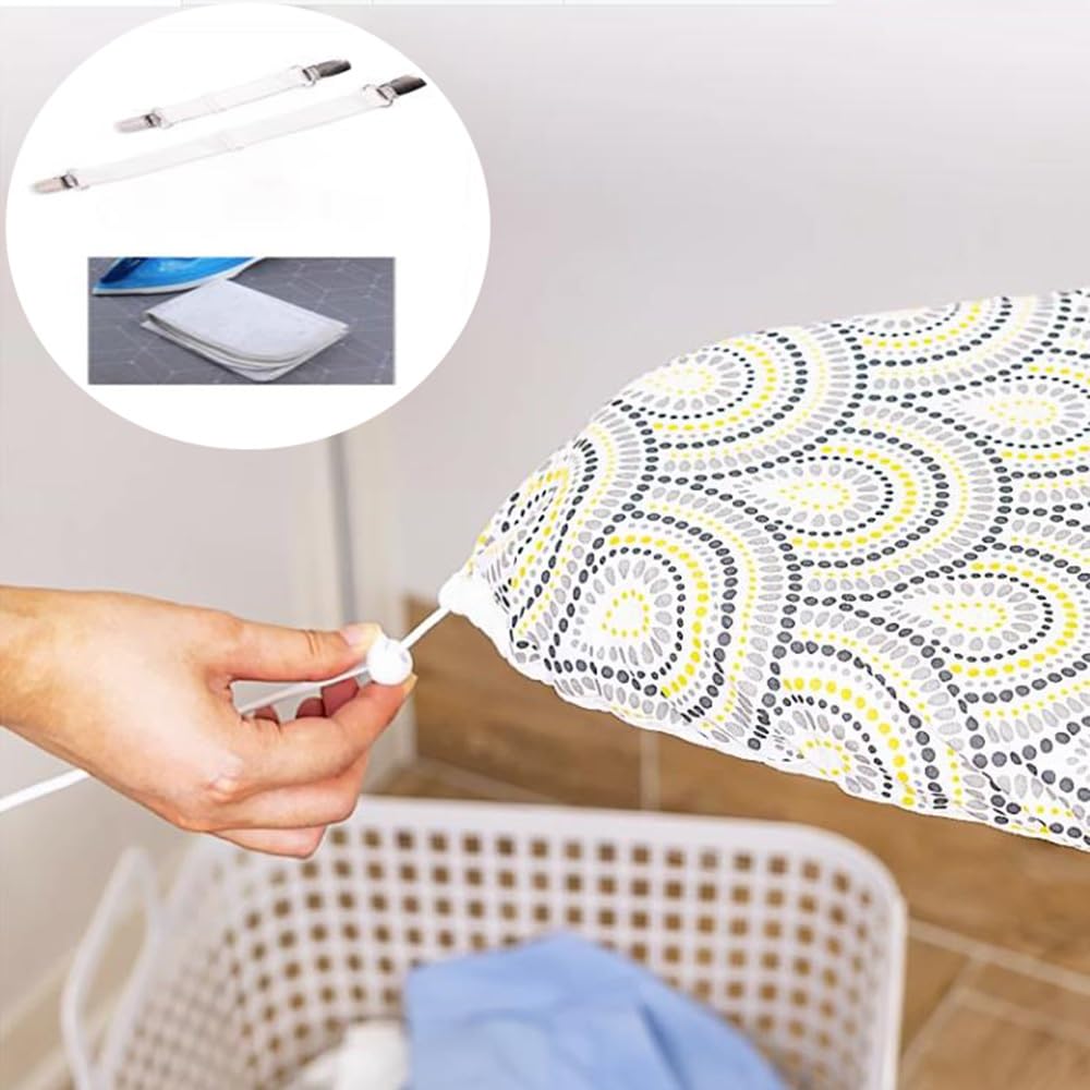 Almohadilla de algodón de 30 x 81 cm, Cierre Ajustable, Resistente a Quemaduras ,Fundas para Tablas de Planchar(12x32 Inch(30x80 cm))