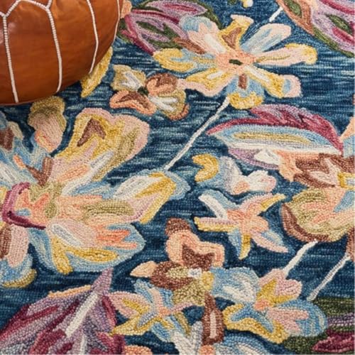Image of Sifa Carpet Crafted with Care: Premium Hand-Tufted Wool Carpets Royanna Traditional Design Handmade Area Rugs, for Your Room Blue Color Size 9x12 feet (270x360cm)