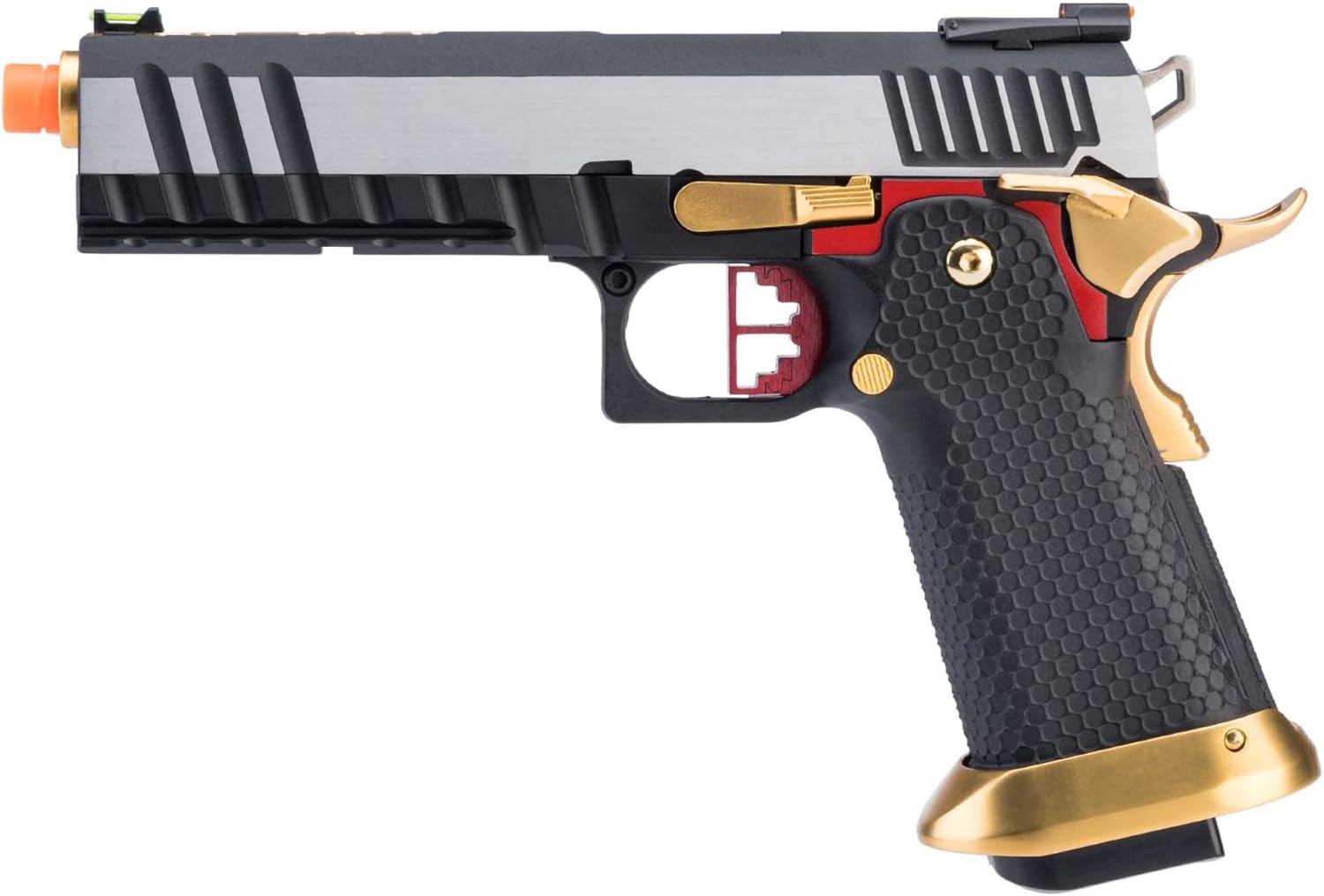 Evike Airsoft - AW Custom Ace Competitor Hi-CAPA Gas Blowback Airsoft Pistol (Package: Two-Tone/Green Gas/Gun Only)