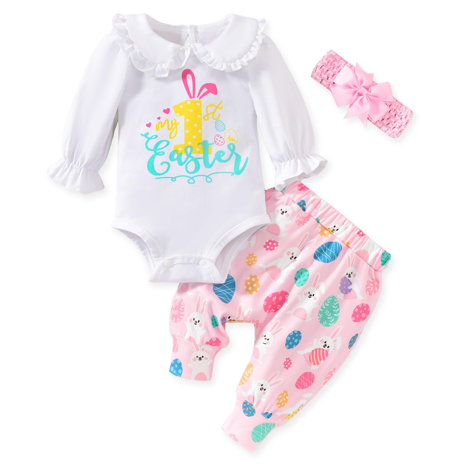 Infant Bay Girl Holiday Clothes Doll Collar Long Sleeve Outfits Preemie - 18 Months