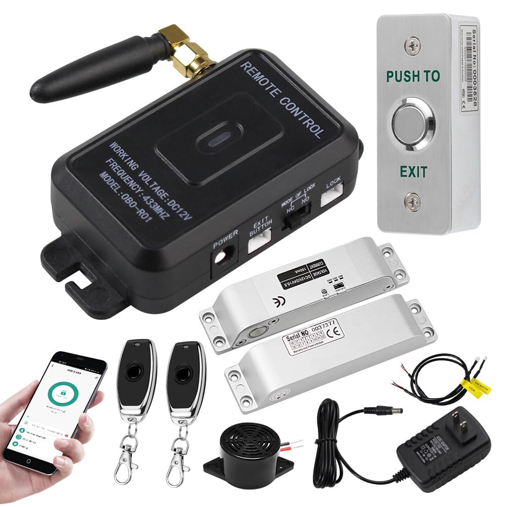 YiToo WiFi Tuya Access Control Electric Drop Bolt Door Lock Kit System ...