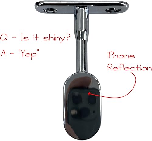 Miniatura 3 de Percha ovalada para barra de armario  0.591 in x 1.181 in  Cromo pulido  Paquete de 2