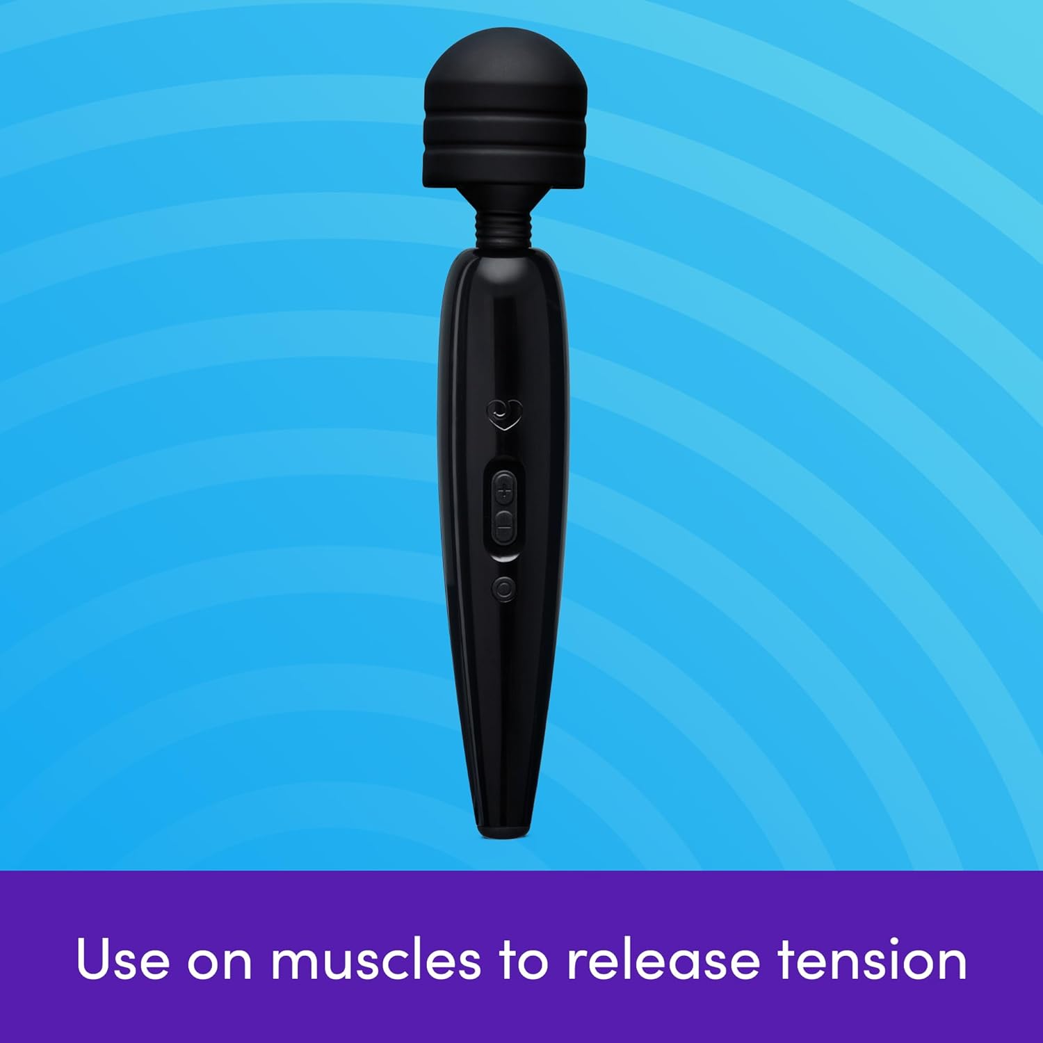 Lovehoney Cordless Handheld Personal Massager for Women | Rechargeable Back, Neck & Shoulder Wand Massager for Muscle Pain Relief | 12 Powerful Modes & Flexible Silicone Head | Black
