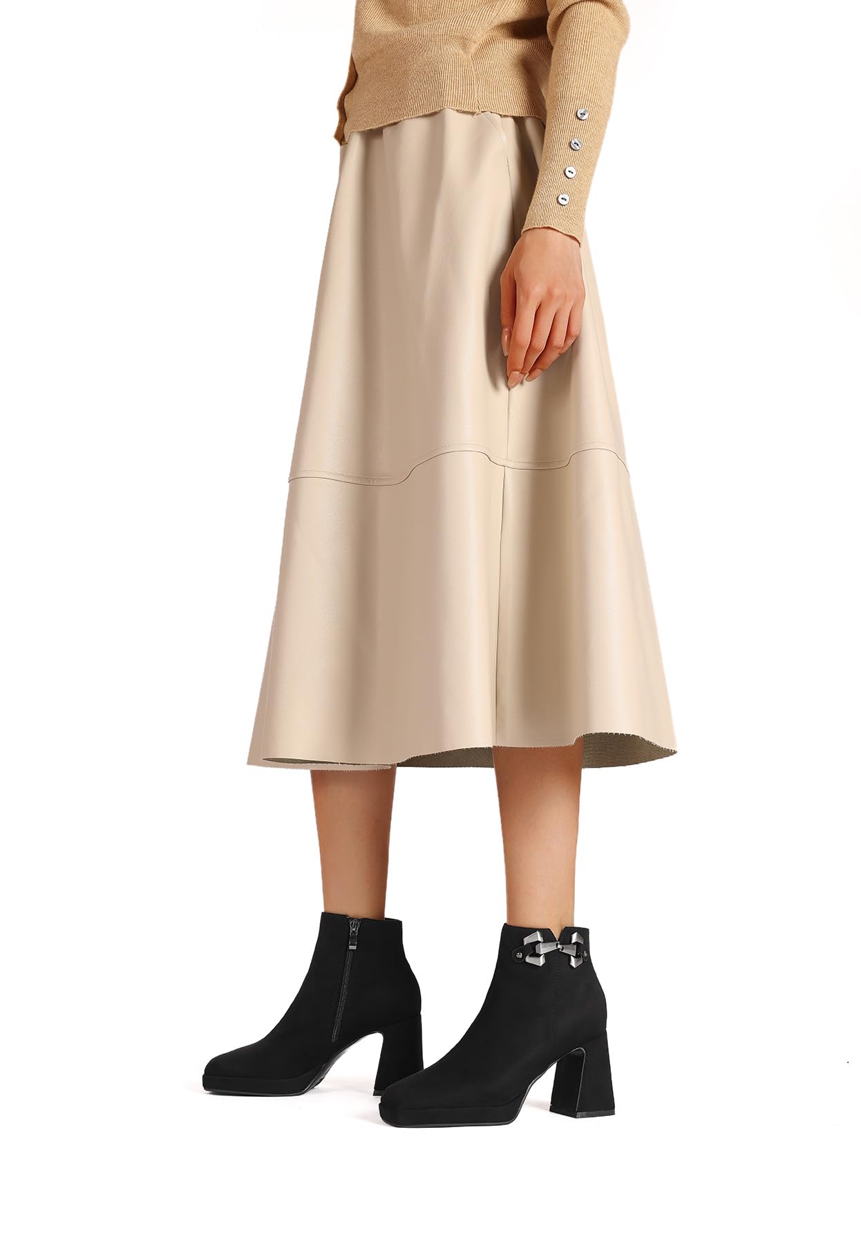 QUEEN HELENA Tronchetti con Tacco Largo Stivaletti Donna ZM9815