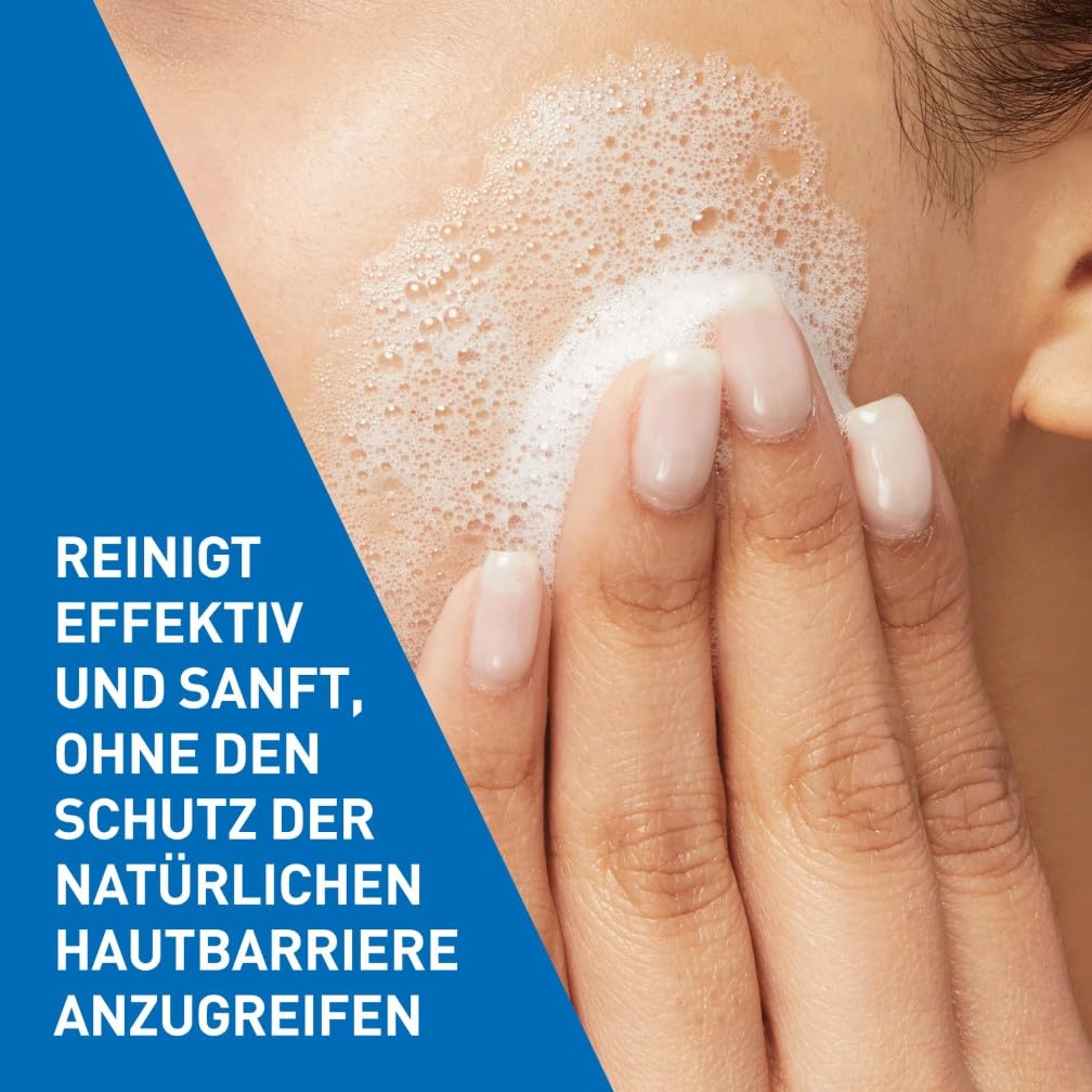 CeraVe Schäumendes Reinigungsgel für Gesicht und Körper, Feuchtigkeitsspendend und hautstärkend, Für normale bis fettige Haut, Mit Hyaluron und 3 essenziellen Ceramiden