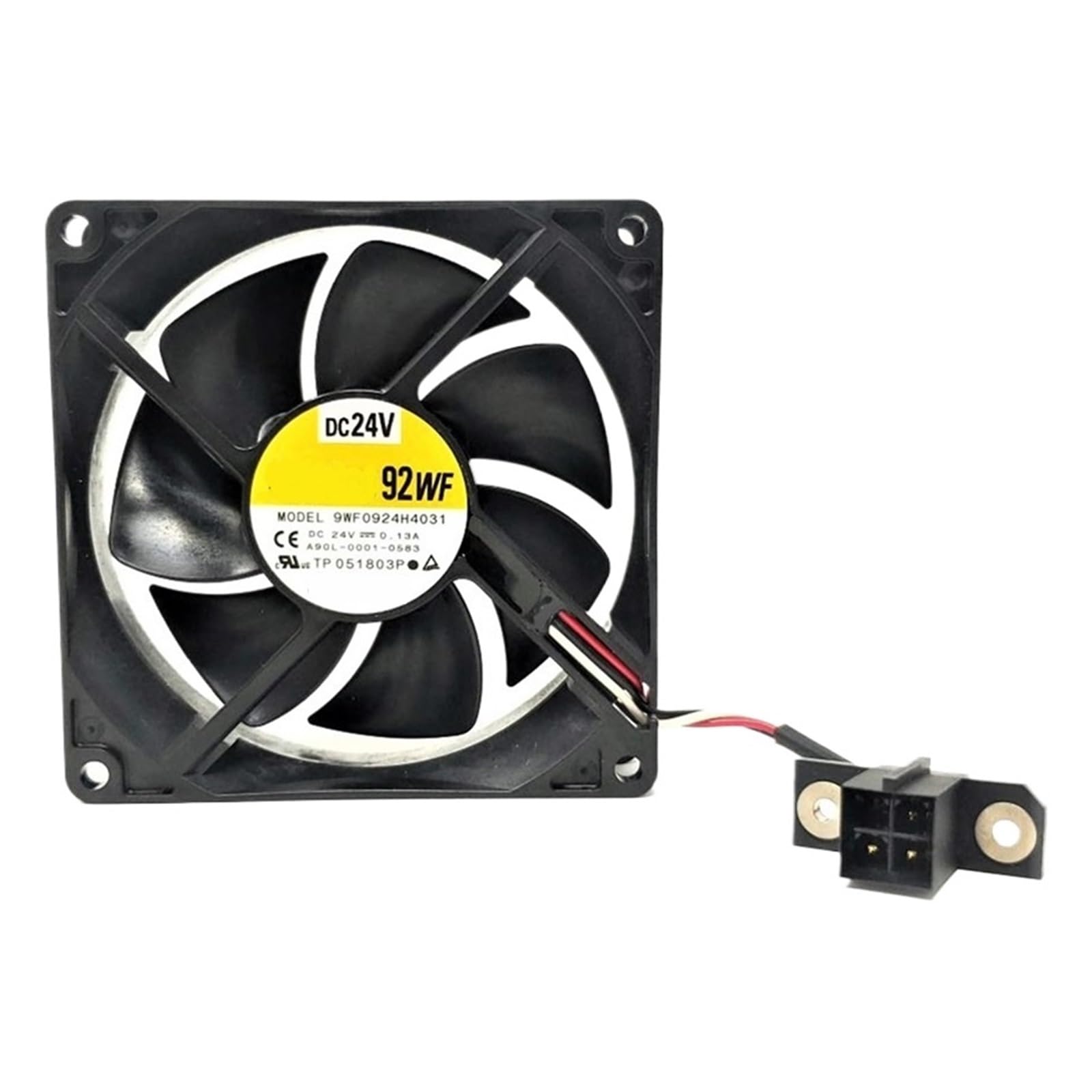 LZIKKGKI Cooling Fan 9WF0924H4031 DC 24V 0.13A 9025 90x90x25mm 3-Wire 3-Pin 4-Port Male Plug Connector