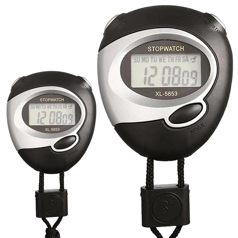 Dual Stopwatch Pack - 2-Pack Digital Stopwatches for Sports, Fitness, and Timing Events (Black)-image-35