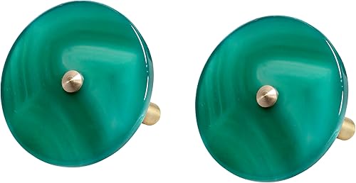 Rockcloud Juego de 2 ganchos decorativos de ágata para colgar con tornillo, ganchos resistentes redondos montados en la pared para decoración del