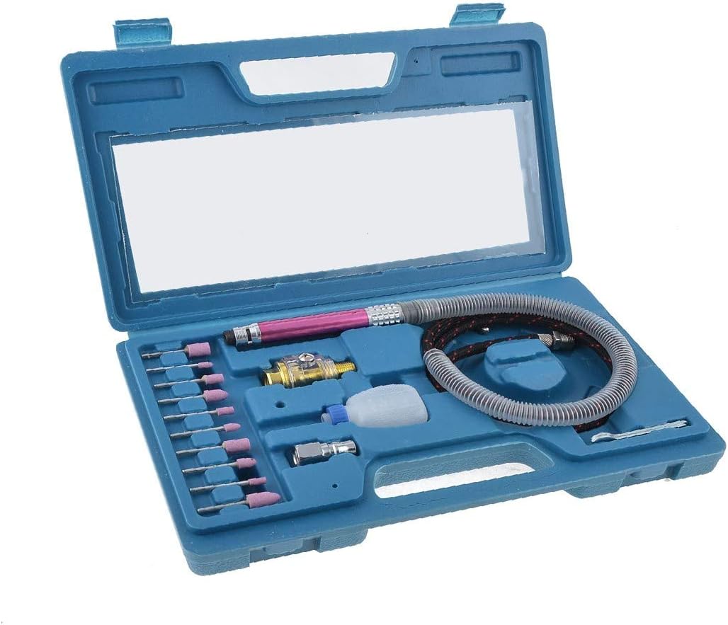 New Lon0167 1/8" Micro Featured Air Grinder Rotary reliable efficacy Tool 60000rpm Kit Polisher Grinding Fuchsia(id:ff9 d5 2e 96f)