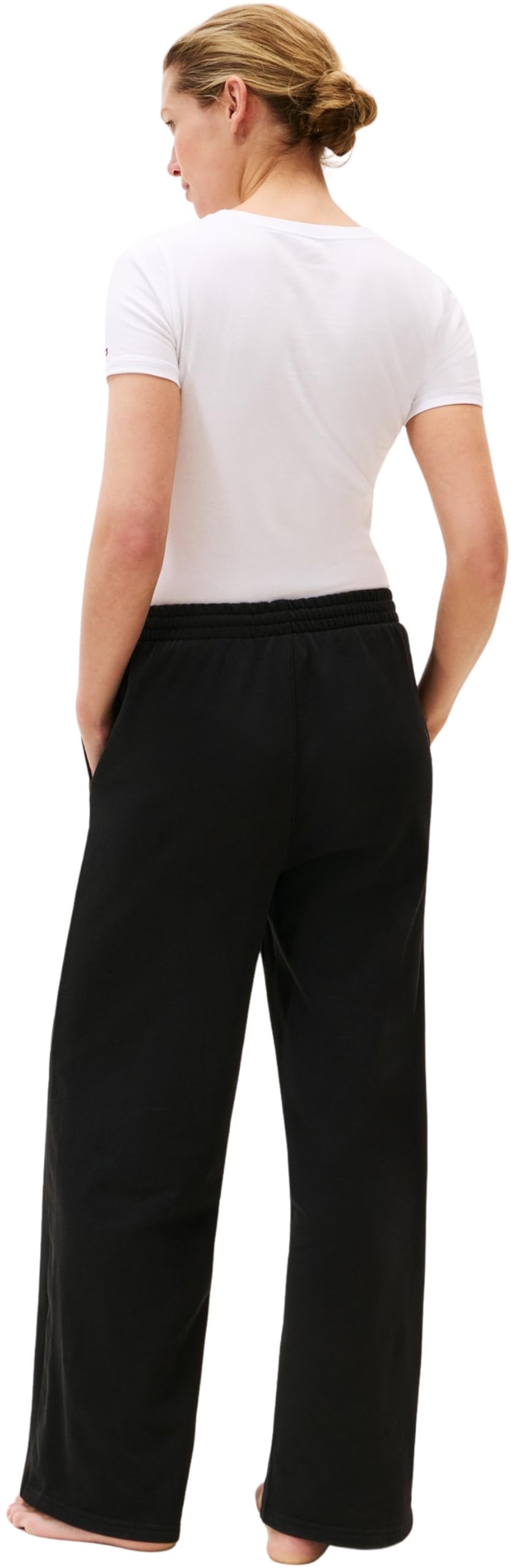 Tommy Hilfiger Jogging Femme Wide Leg avec Ceinture Élastique