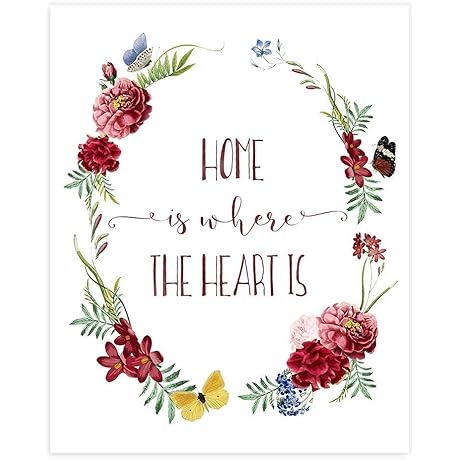 Home is Where the Heart Is Wreath Art Print