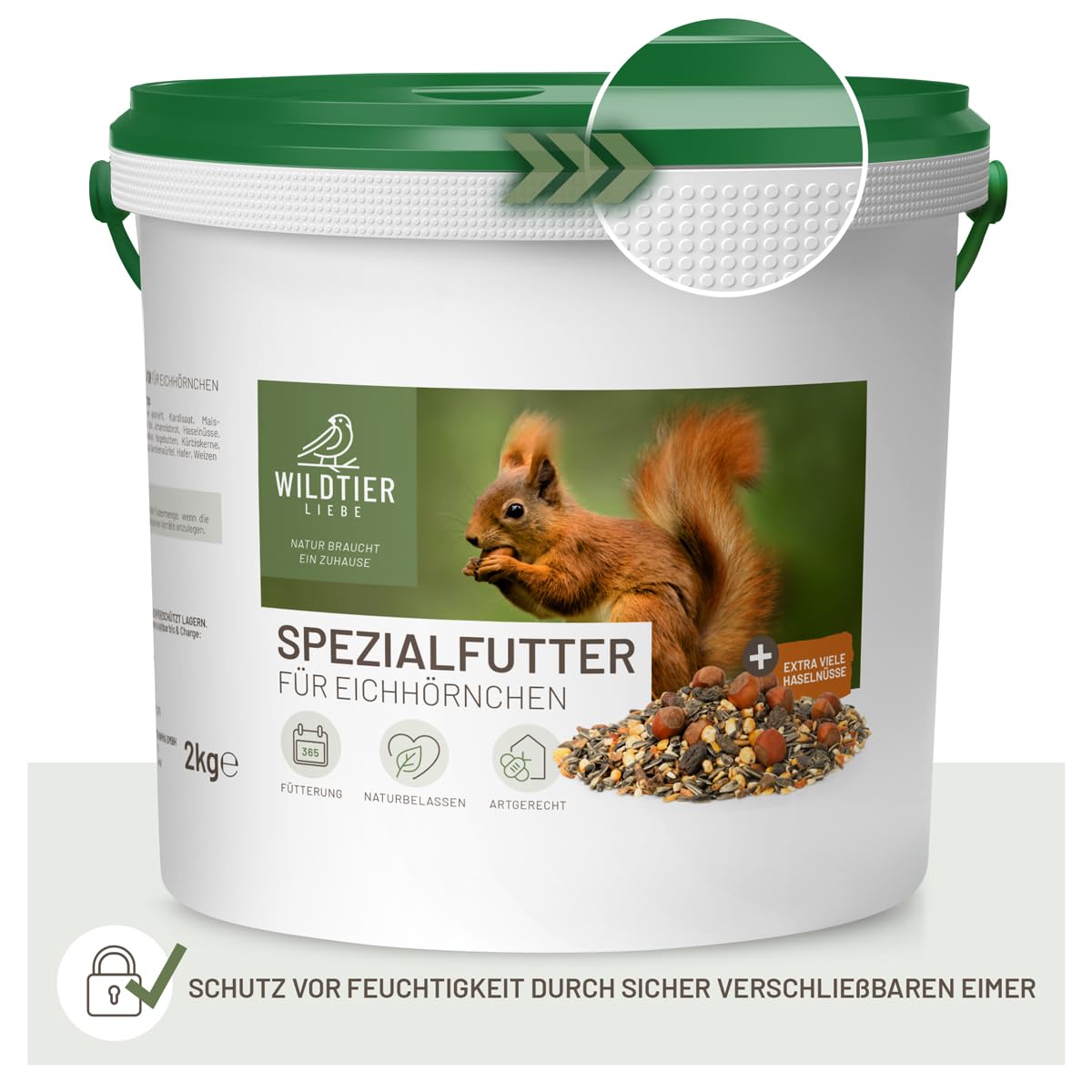 wildtier liebe Odpowiednia karma dla wiewiórek 2 kg dla wiewiórek i wiewiórek pasmowych I karma całoroczna wraz z ekstra deserem wiewiórki 50 g I karma wiewiórki, wiewiórki