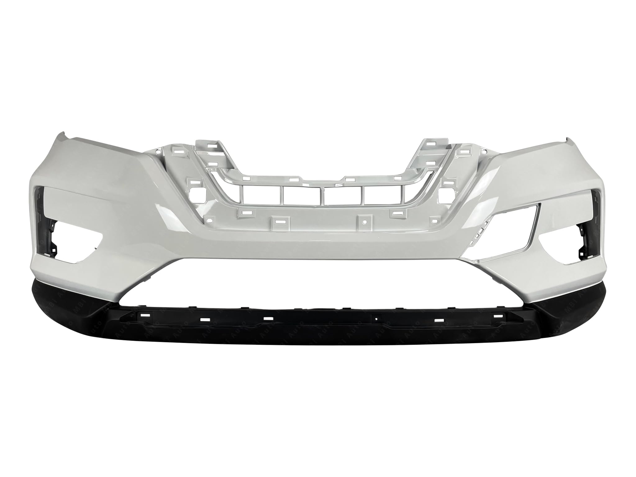 BUMPERS THAT DELIVER - Painted QAK Glacier White, Front Bumper Cover Fascia Compatible with 2017-2020 Nissan Rogue 17-20, NI1000316