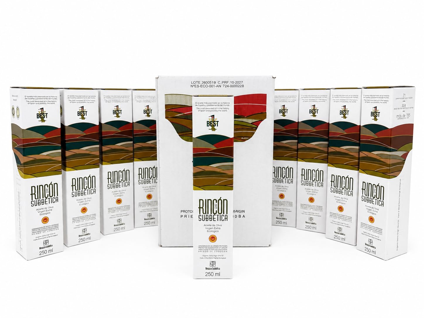 RINCÓN DE LA SUBBÉTICA – Aceite de Oliva Virgen Extra 250 ml | Pack 9 Botellas | DOP Priego de Córdoba | Monovarietal Hojiblanca | Sabor Intenso| Ideal Cocina Gourmet y Uso en Crudo