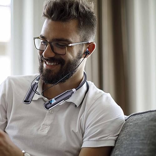 Miniatura 5 de Auriculares inalámbricos Bluetooth 5.2 con Bluetooth, batería de larga duración, 100 horas, IPX5, auriculares deportivos, auriculares Bluetooth para