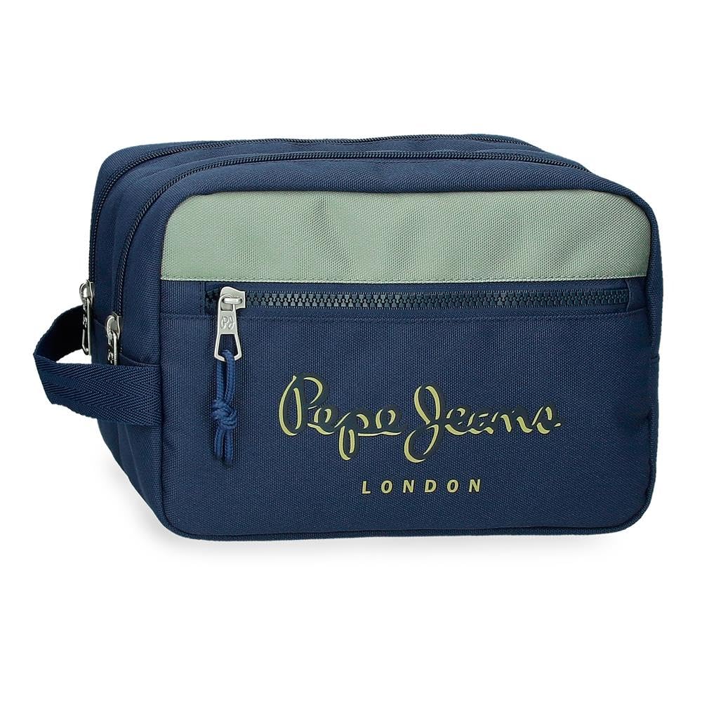 Pepe Jeans Arwyn riñonera, Bandolera, Khaki y Azul Varios Compartimentos, Poliéster con Detalles en Piel Sintética, de Joumma Bags
