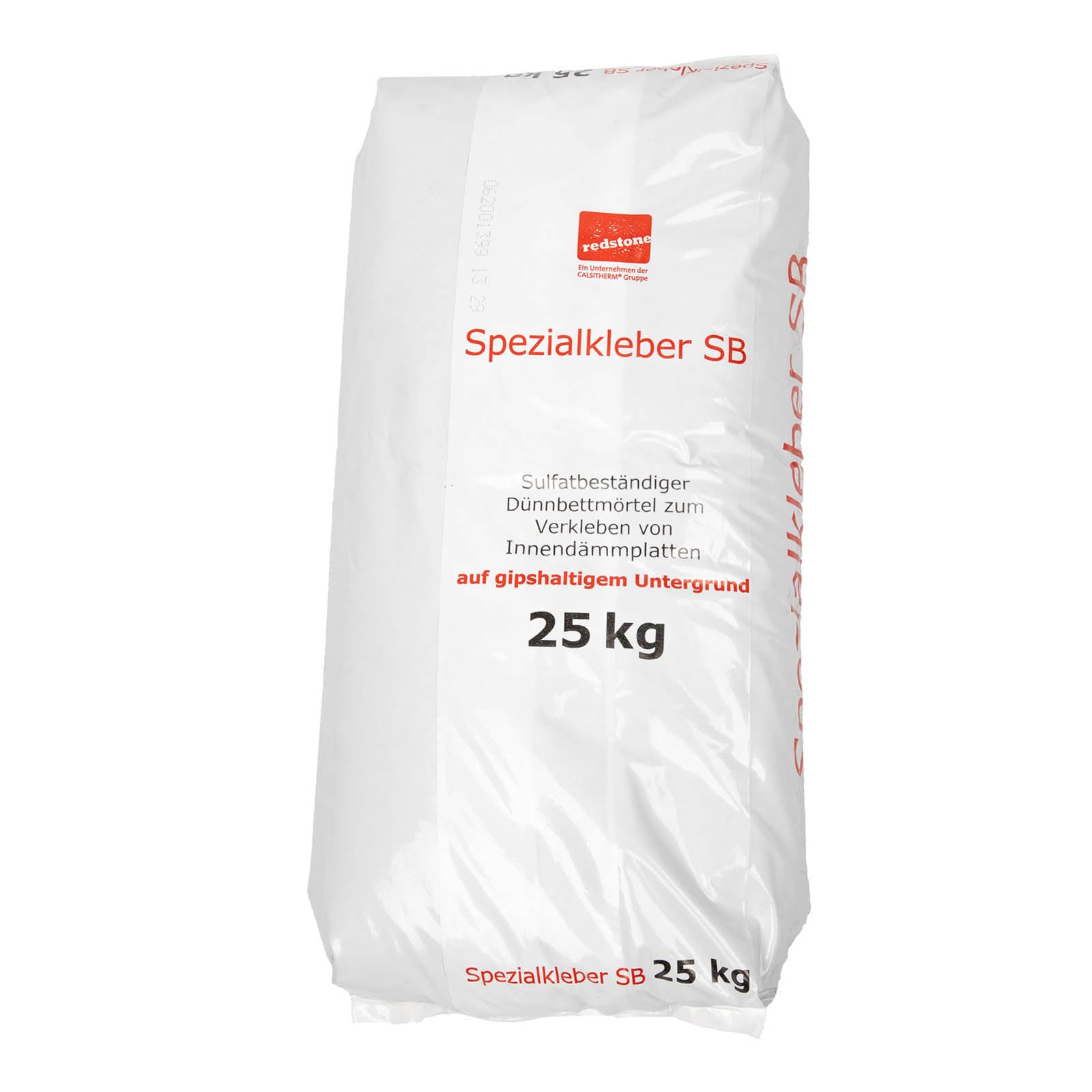 redstone Spezialkleber SB Klebemörtel 25kg – Sulfatbeständiger Dünnbettmörtel für Innendämmplatten – Hohe Haftkraft & Abrutschsicherheit – Für gipshaltige Untergründe