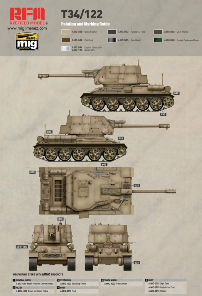 RYE FIELD MODEL RFM5013 modelarstwo Egyptian 120 mm bity domowe, wielokolorowe