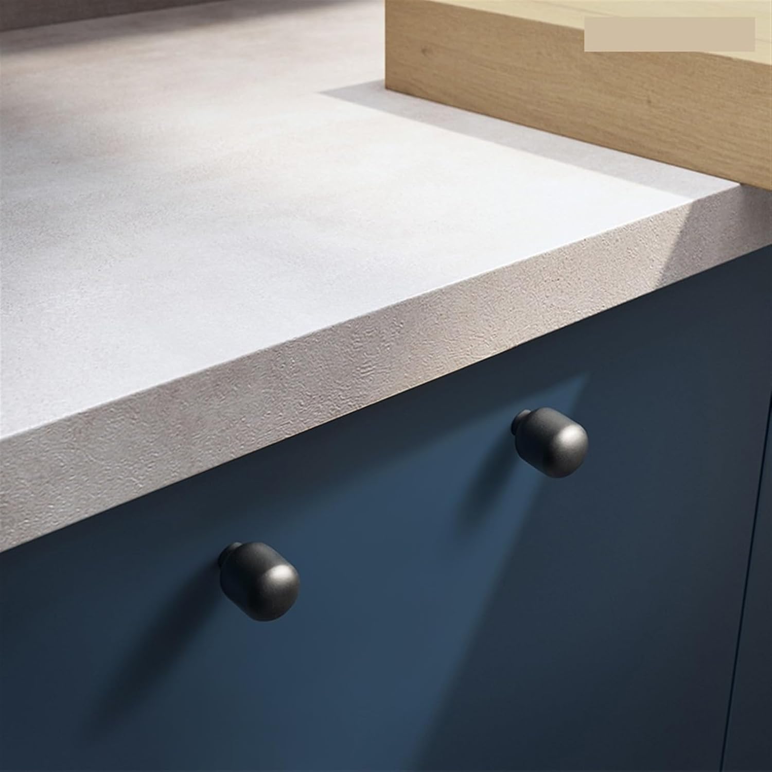 Gray Round Knob Cabinet Door Handle Single Hole Wardrobe Knob Cupboard Cabinet Drawer Handle Kitchen Furniture Handle 1Pcs (Color : 9380MG-Knob, Size : 6pc)