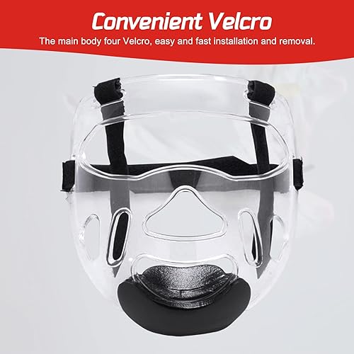 Miniatura 2 de Deevoka Máscara transparente de Taekwondo Protector desmontable para la cabeza, cubierta de protección facial para artes marciales, boxeo, arena
