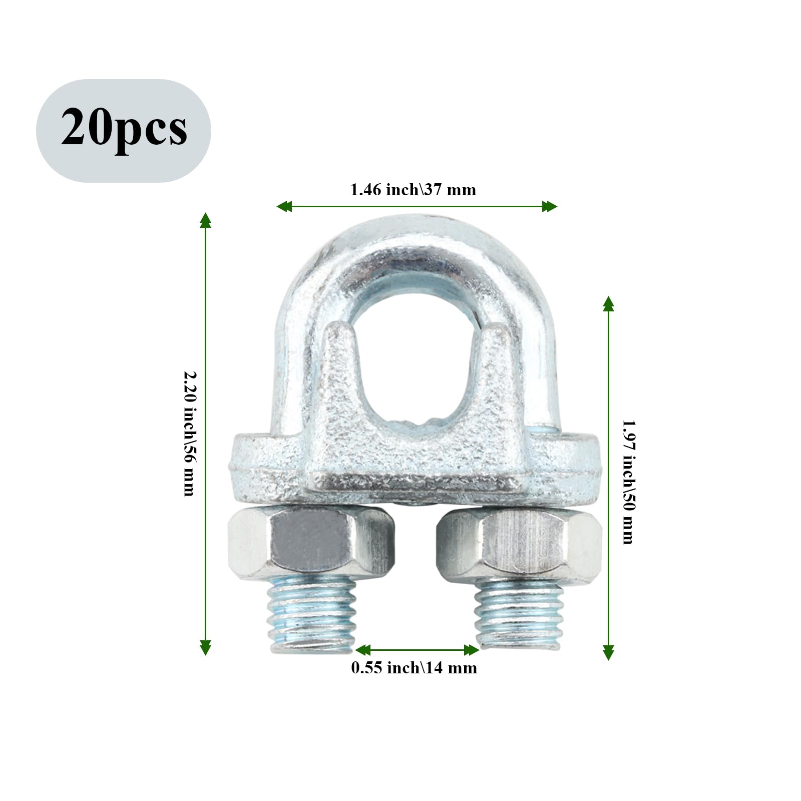 Cable Clamps Stainless Steel Wire Rope Clip At U20b9 275/piece | Lifting  Accessories In Wire Clamps