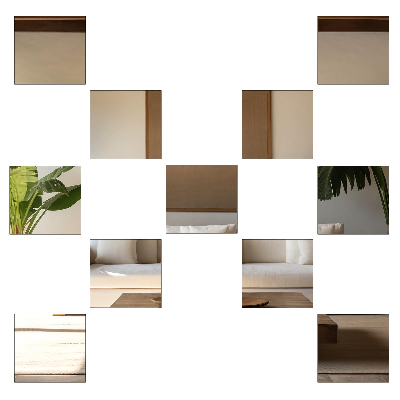 100Pcs Mini Size Square Mirror 1 Inch Adhesive Small Square Mirror Acrylic Craft Mirror for Crafts and DIY Projects Supplies Home Decoration