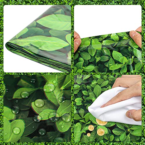 Augisteen 2 Pieces Green Leaves Tablecloth Plastic Greenery Party Table Cover Disposable Tree Leaves Tablecloths For Birthday Baby Shower Wedding Party Table Decor #TOP3