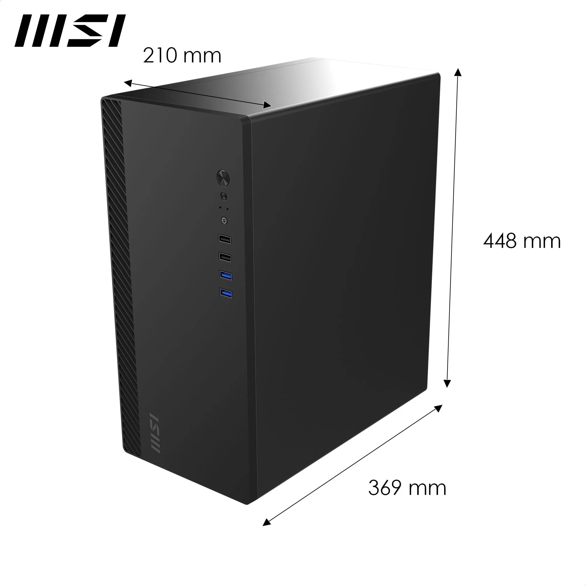 MSI Pro Shield M100P Boîtier PC Professionnel Micro-ATX et Mini-ITX