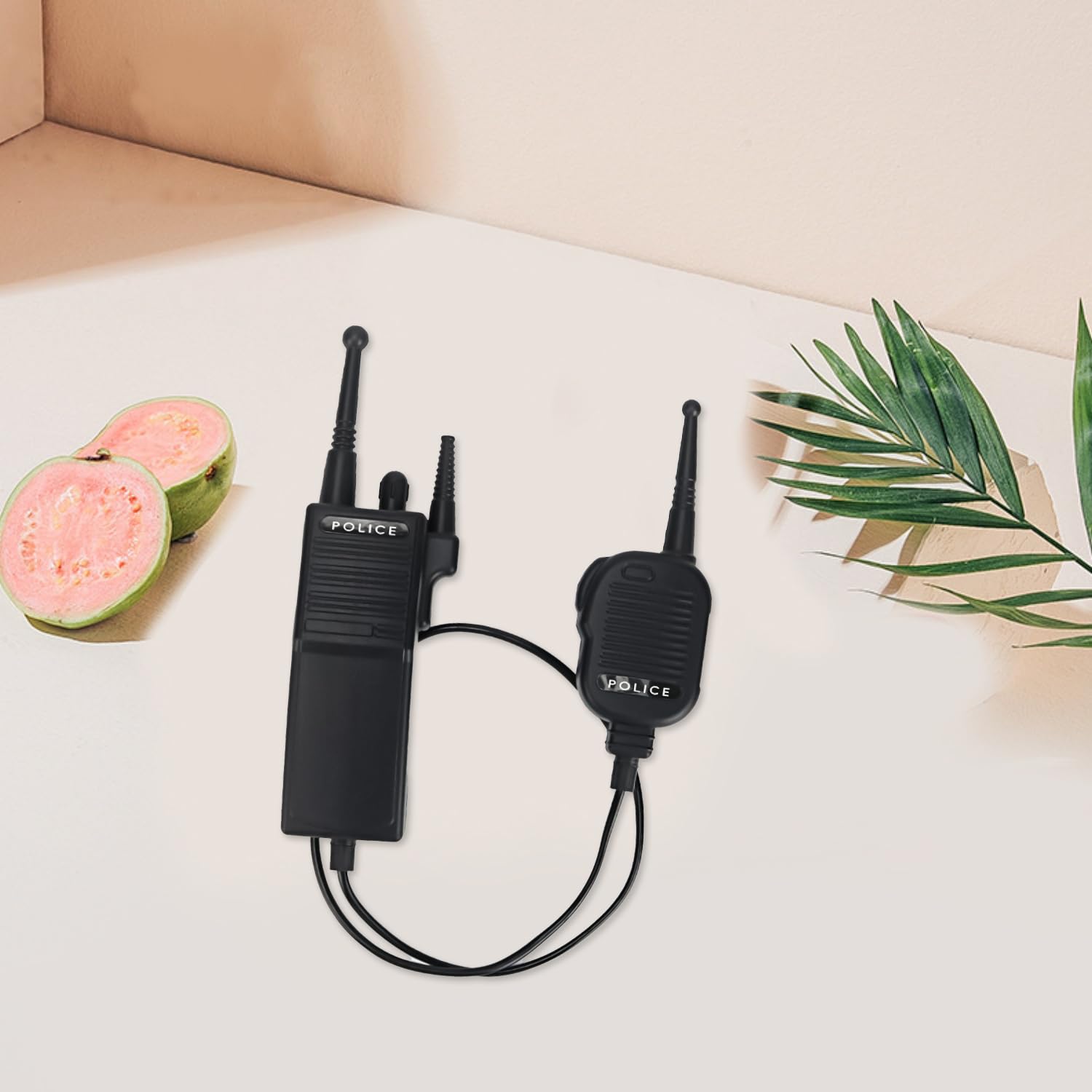 RmKbe Adult Police Radio Set & Costume Accessories for Boys and Girls, Black - Image 3