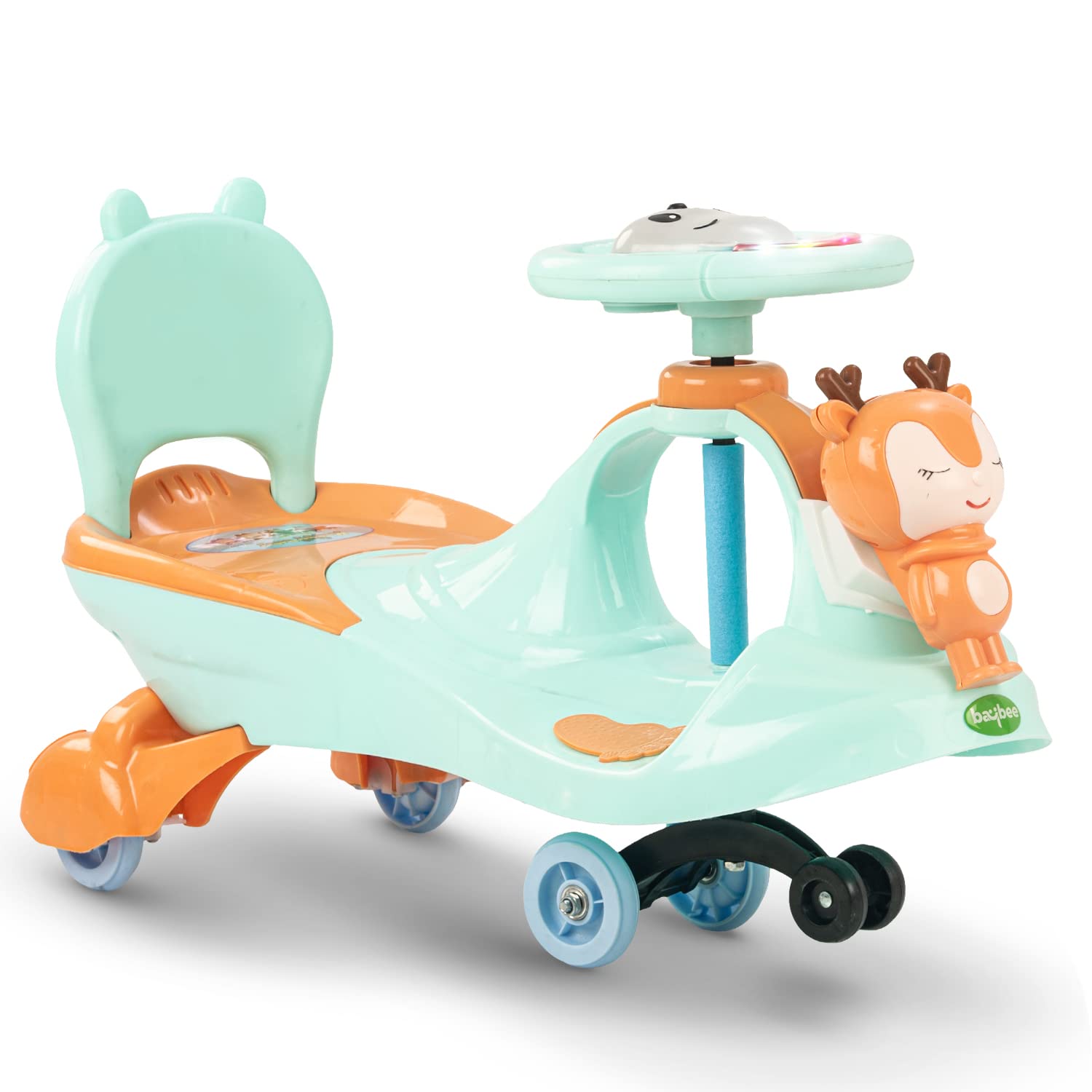 Baybee Panther Magic Swing Cars for Kids | Push Ride on Car for Kids with LED Light, PP Scratch Free Wheels| Ride on Toy Kids Car | Ride on Magic car for Kids to Drive 3 to 8 Years (Green) (B0B7R8HLZW) Amazon Price History, Amazon Price Tracker