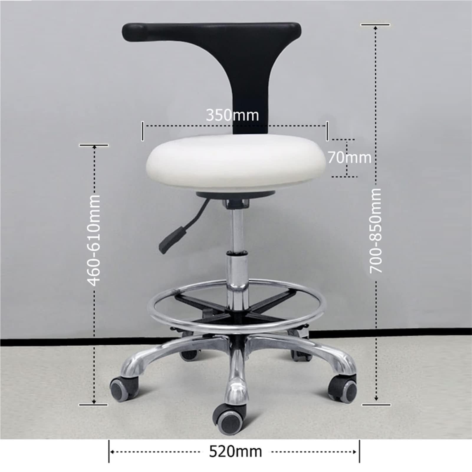 Sgabello da sella ergonomico in stile diviso Sgabello da sella regolabile in altezza Sedia da dentista Sgabello girevole for laboratorio ospedaliero Salone Ufficio Casa