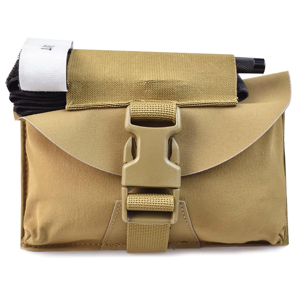 Bolsa táctica para exteriores IFAK Molle, kits de primeros auxilios, caza, airsoft, paintball, emergencia médica, liberación rápida, bolsa EMT portátil con torniquete, Tan, Talla única