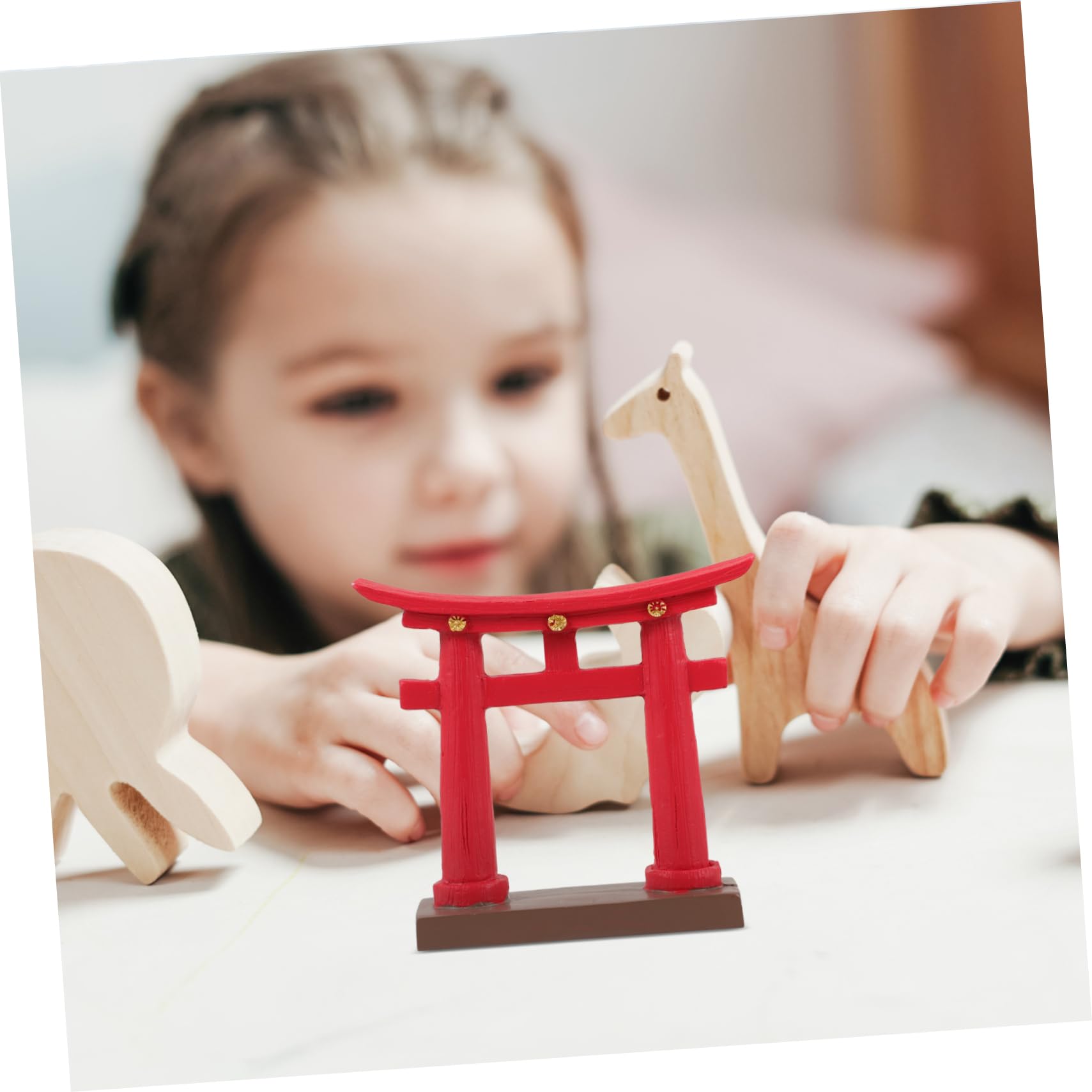 Cabilock 3piezas Miniatura De Puerta Japonesa para Acuarios y Jardines Adorno De Paisaje Cultural Decoración De Microescenario Zen Modelo De Puerta Torii