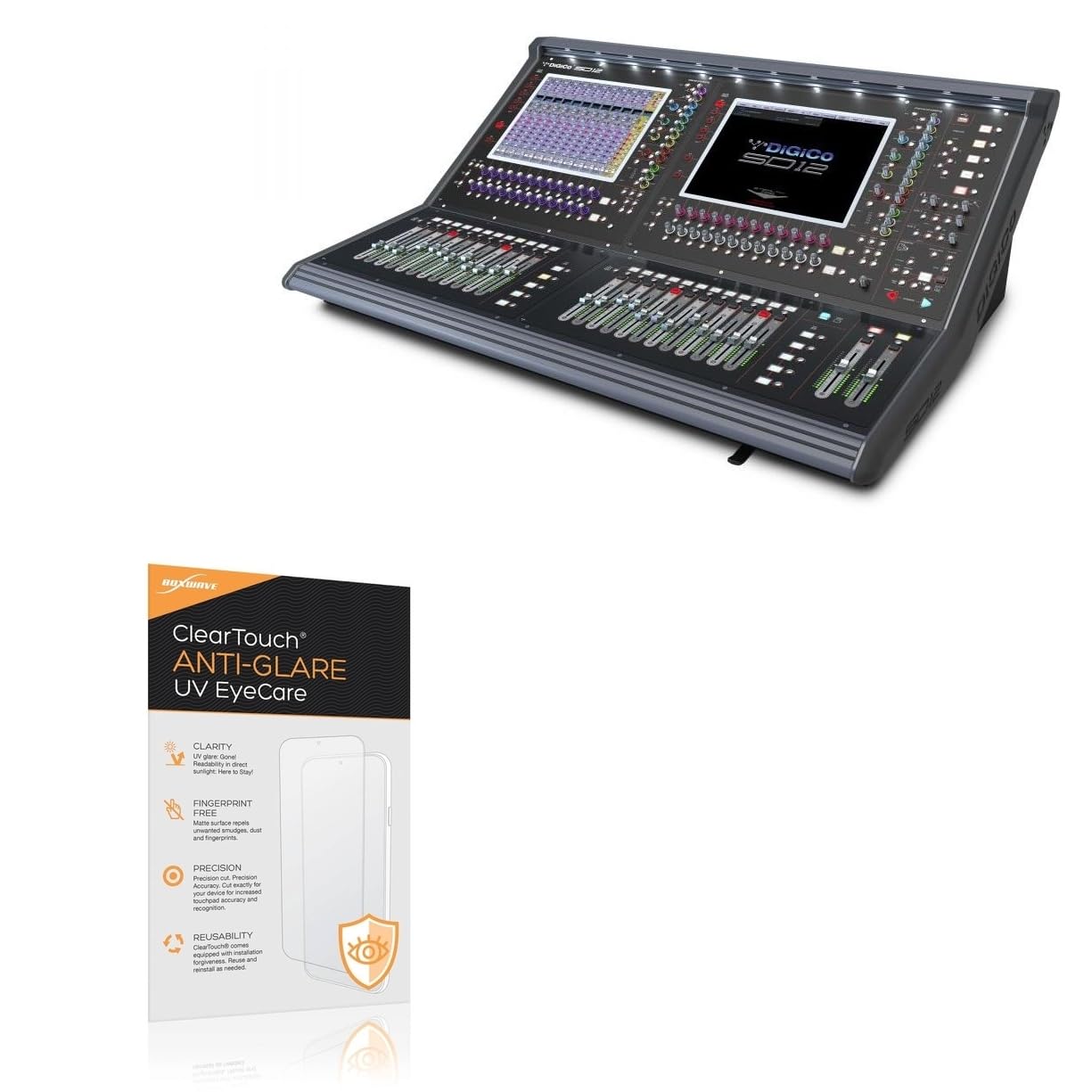 BoxWave Screen Protector Compatible With DiGiCo SD12 - ClearTouch Anti-Glare Anti-UV EyeCare (2-Pack), Filters out Harmful Blue Light Reduce Fatigue