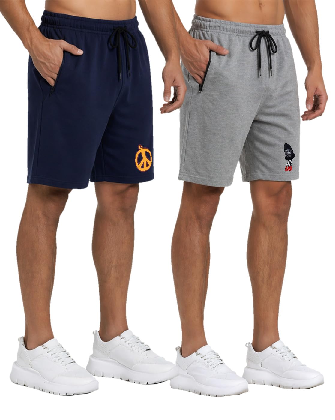 buy that trendz Mens Shorts Peace Summer Knee Length Cotton Shorts for Mens Combo Pack of 2 (S-4XL)-picture-25