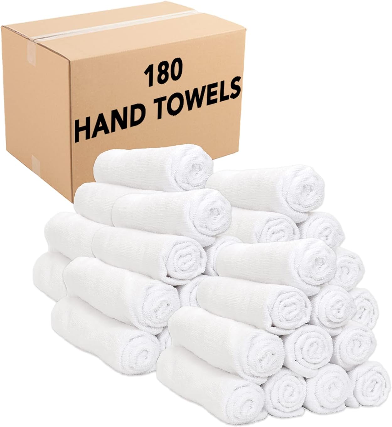 Arkwright Microfiber Gym Towel - (Pack of 12) Soft Lightweight Quick Dry Hotel Quality Hand Towels, Sweat Absorbent, Perfect for Workout, Yoga, Spa, Bathroom, 15 x 24 in, Red