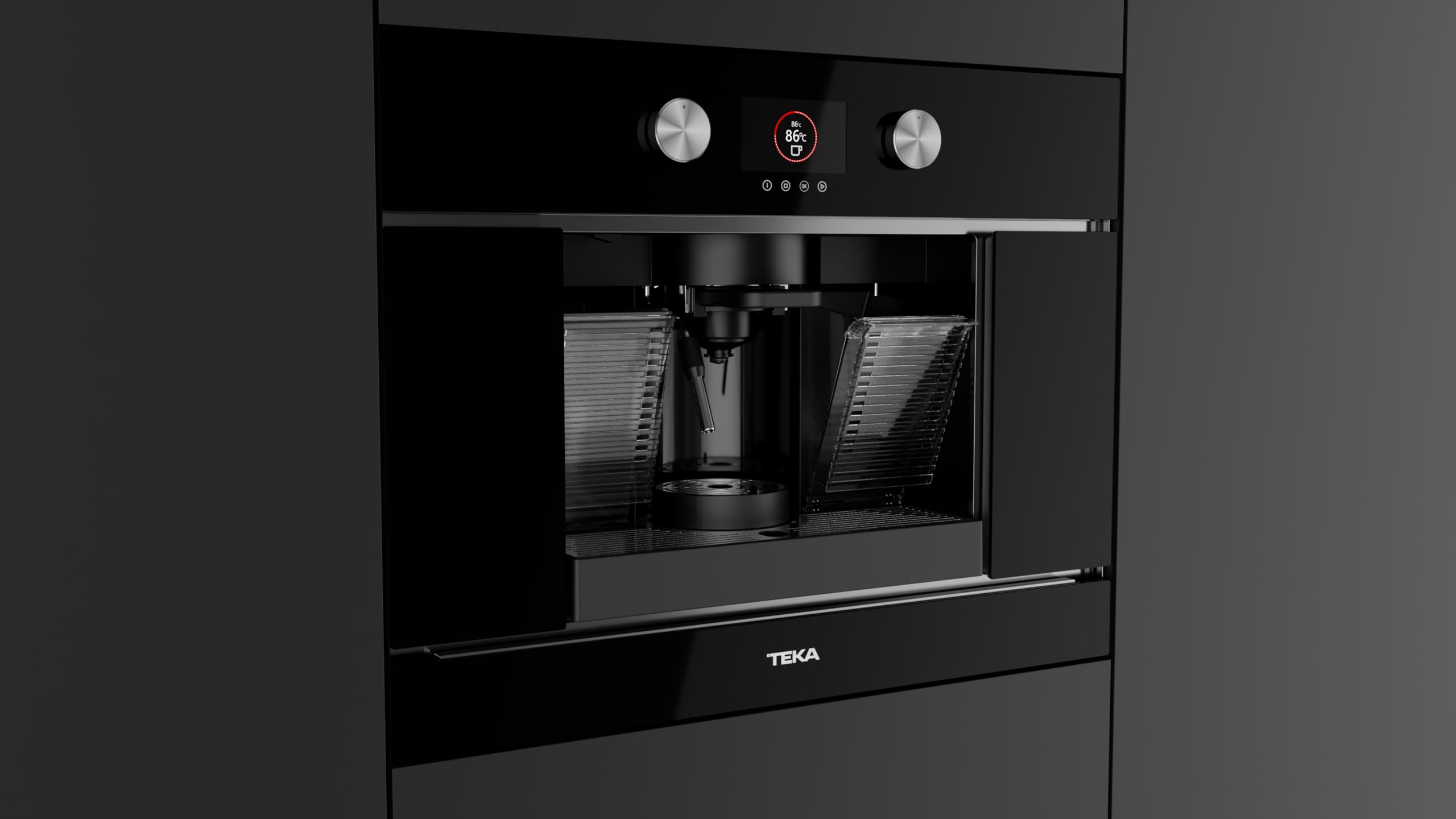 Teka Cafetera Multi Cápsula y Café Molido, 19 Bares, 1 Taza, Pantalla TFT, Vaporizador, Depósito 1L, Modelo CLC 8350 MC