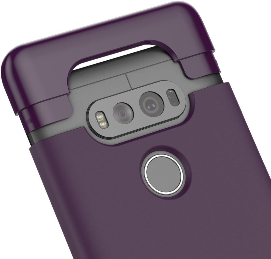 Encased Case Compatible with LG V20 Ultra Thin Purple Bumper (2016 SlimShield Edition) Full Coverage, Hybrid Tough Shell