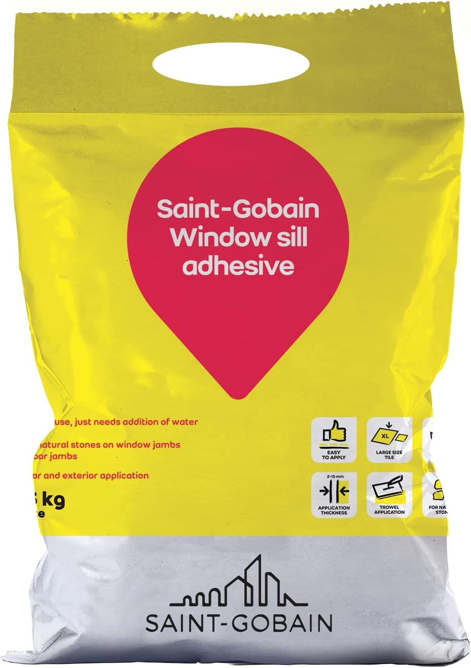 Saint-Gobain Window Sil adhesive | 4.5 kg | Adhesive for window cladding, granite stone