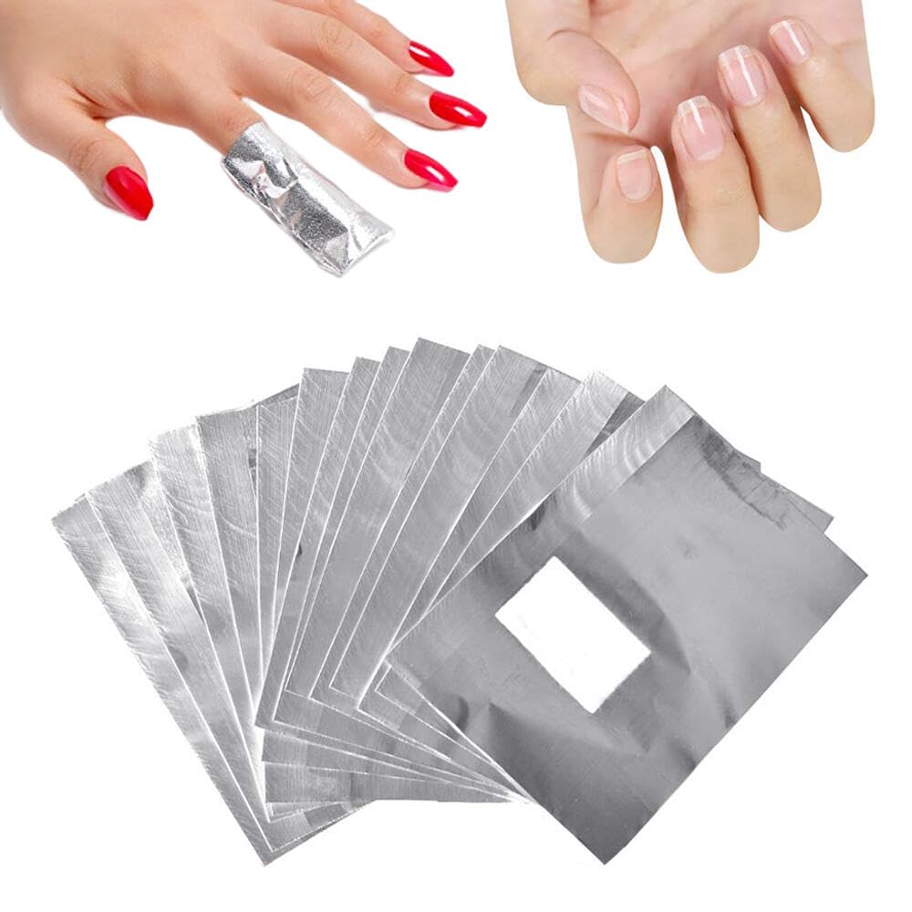 200Pcs Nail Polish Remover Pads - Full Cover Cleaner Pads With Attached Lint Pad, Foil Wraps for Removing Gel Polish