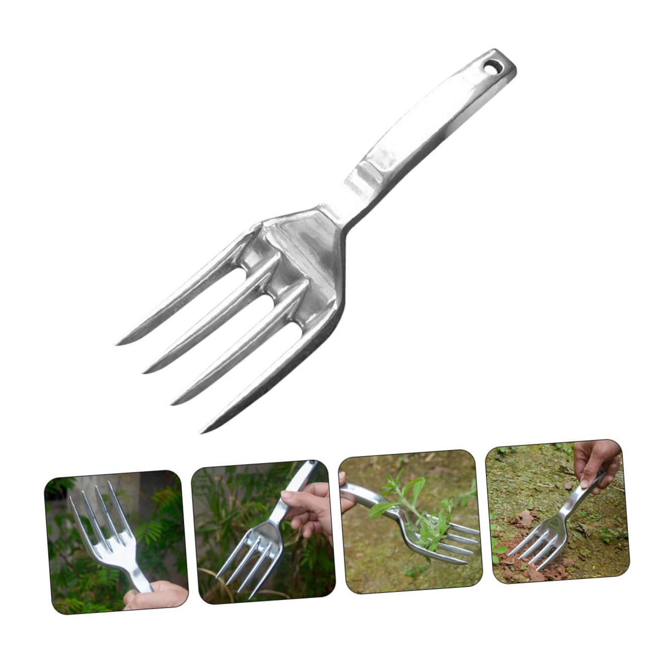 BESTonZON 5 Stück Gartenrechen Aluminiumlegierung Leicht und Vielseitig für Gartenarbeit zum Graben und Pflanzenpflege für und Outdoor Aktivitäten