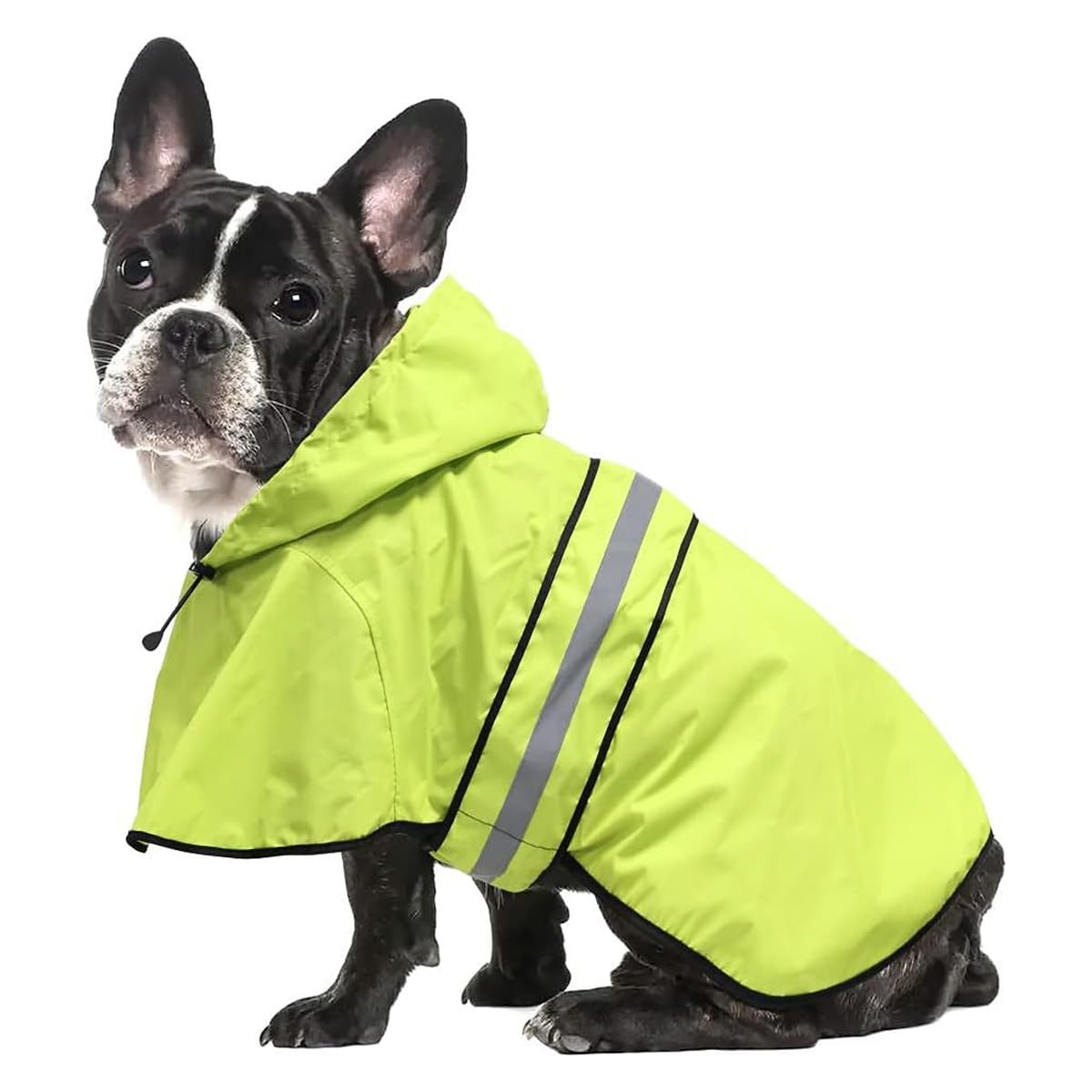 Orivin Rain Jacket Dog Raincoat, Dog Raincoat, Waterproof, Adjustable Rain Cape,Reflective Waterproof Coat