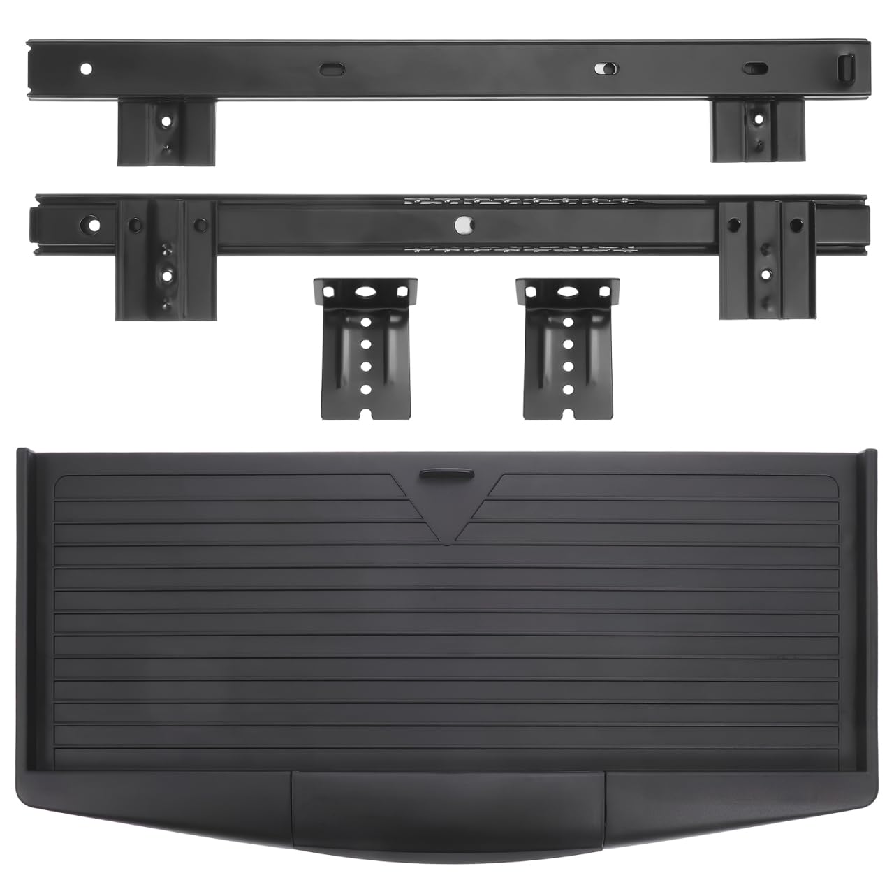 UKCOCO Keyboard Drawer Under Desk Pull Out Keyboard Tray with Hidden Storage Plate Ergonomic Computer Tray for Office Desk Organisation 20.67 X 9.06 X 1.18 in