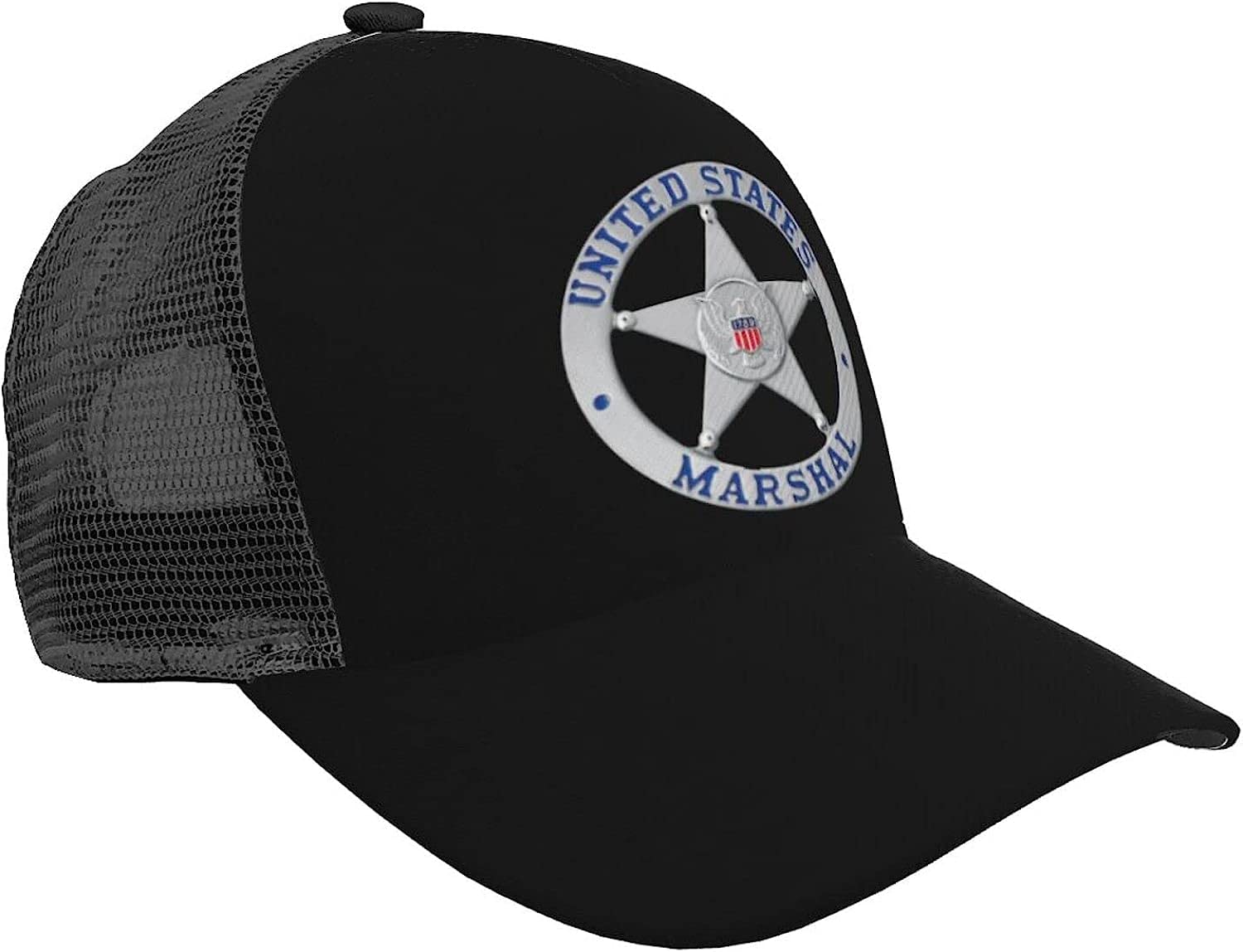 YINGD U.S. Marshal Service Badge Trucker Hat Mesh Baseball Snapback Cap for Men Or Women Outdoors