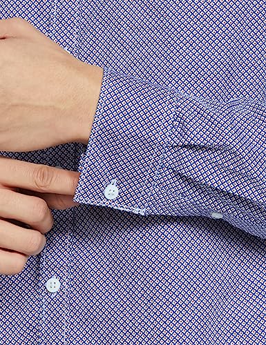 Image of Spykar Men's Slim Fit Mandarin Collar Full Sleeve Printed Casual Shirts
